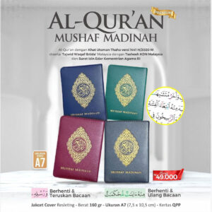 Al-Quran Impor Mushaf Madinah Ukuran A7 Resleting Al-Qosbah
